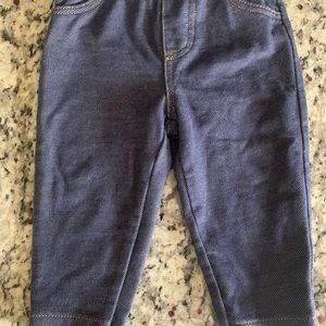 Baby Denim Leggings, Carter's, 6 Months, Like New